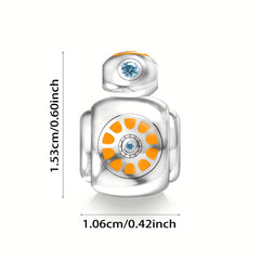 Platinum Lion Dance Mask Charm Bead Pendant DIY Jewelry