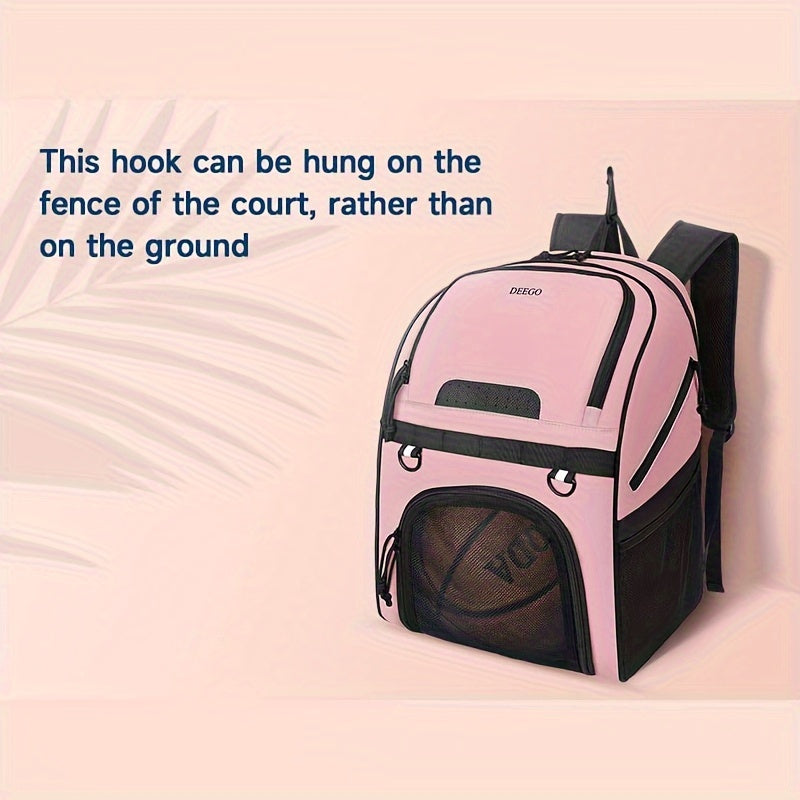 Large Capacity Basketball Backpack with Ball and Shoe Compartment
