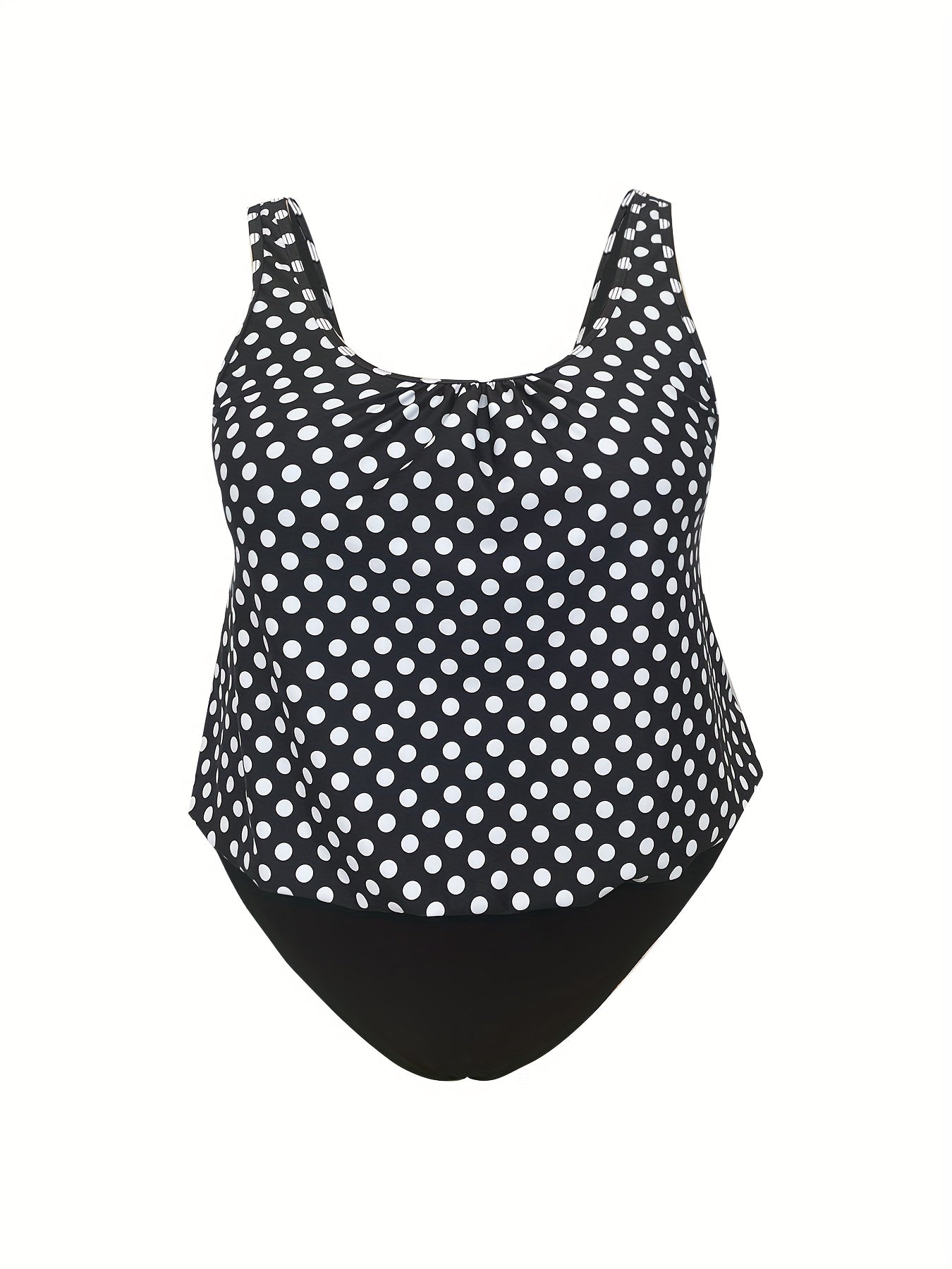 Women's Plus Polka Dot Tankini Set Retro Style