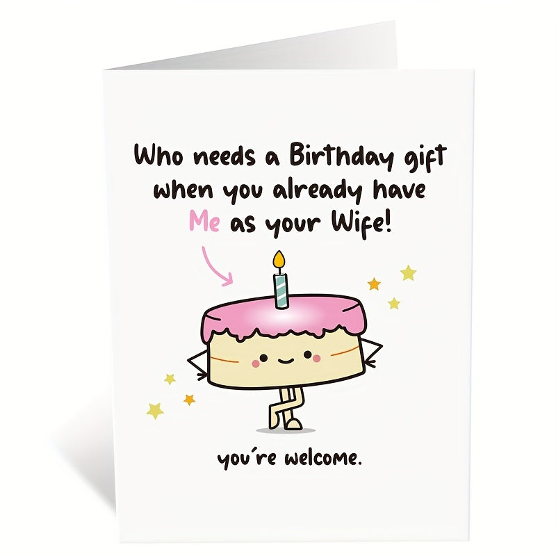 Funny Husband Birthday Card - Humorous Card for Him