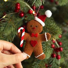 3pcs Gingerbread Man Ornaments For Christmas Tree