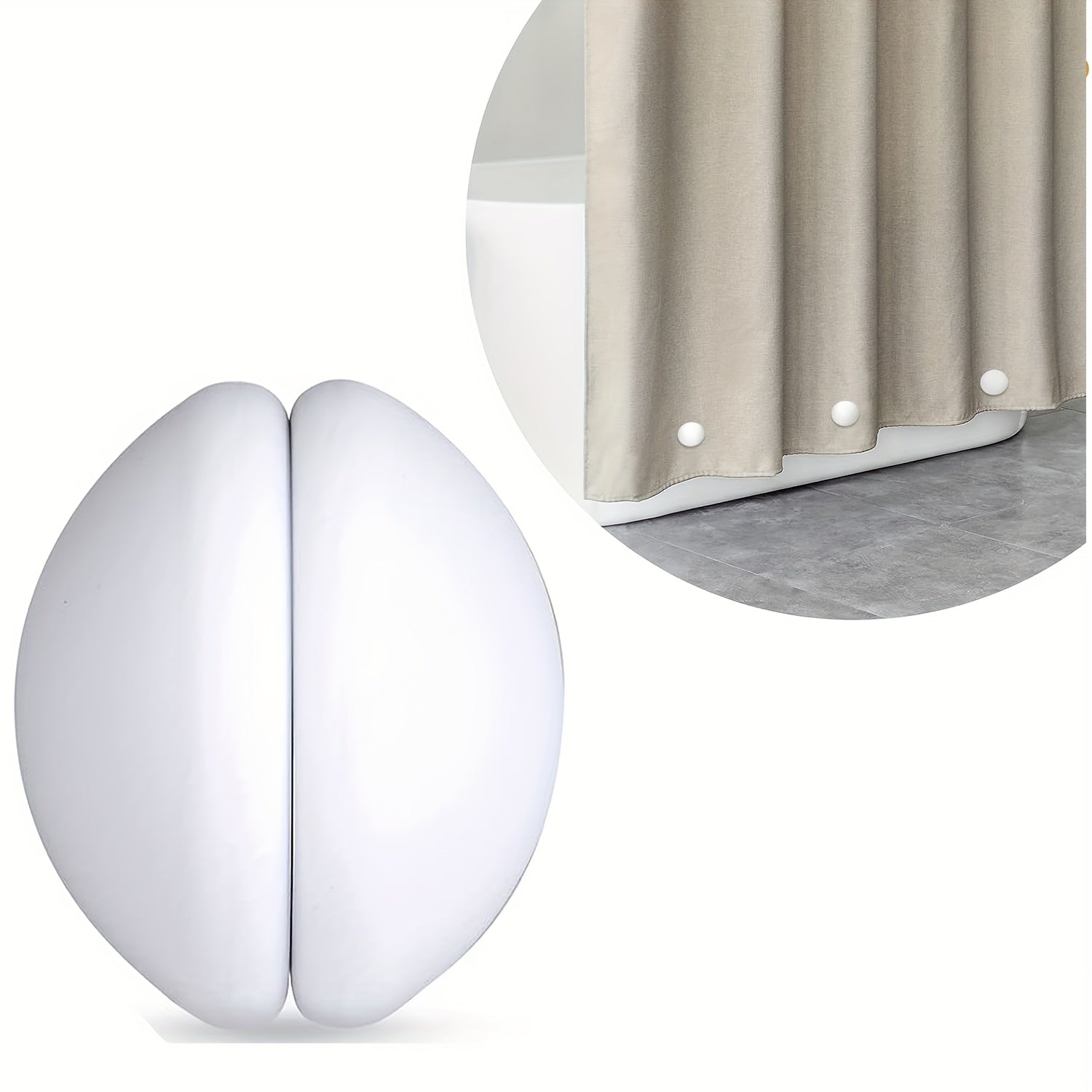 1PC Shower Curtain Weights Magnets Silicone Coated Strong