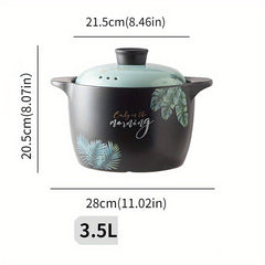 High Temp Resistant Ceramic Stew Pot Large Casserole Soup Pot