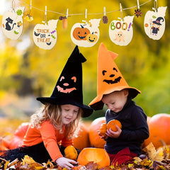 5pcs Large Wooden Pumpkin Disc Ornaments for Crafts Hanging Fall Decorations