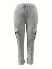  Elastic Drawstring Cargo Trousers