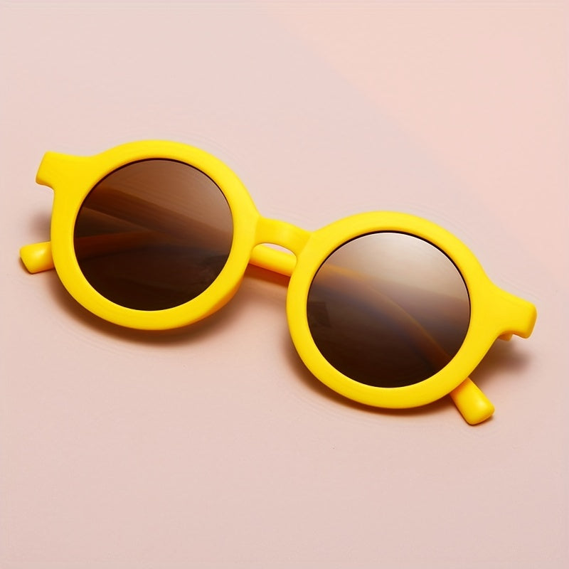 Girls Round Frame UV Protection Sunglasses For Children