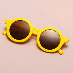 Girls Round Frame UV Protection Sunglasses For Children