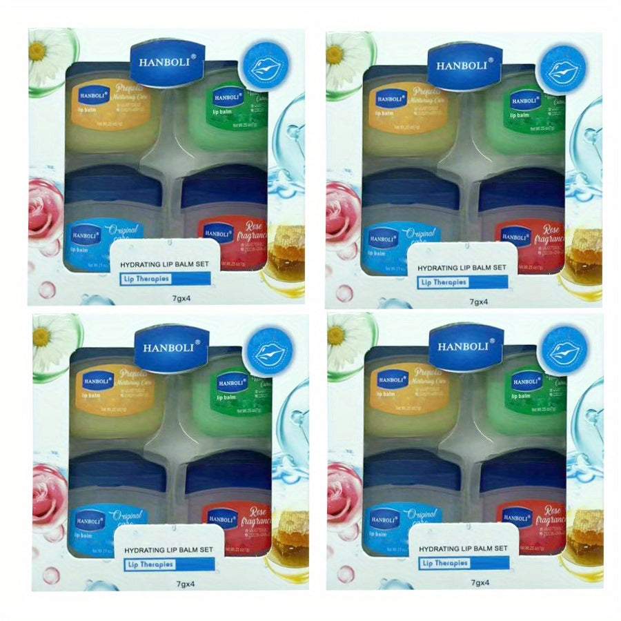 4-in-1 Moisturizing Lip Balm Set - Natural & Organic Ingredients