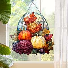 Acrylic Pumpkin Window Decoration Retro Hanging Decor