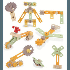 Kids Wooden Construction Toy Set with Tools