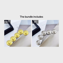 5pcs Retro Metal Button Light Coat Windbreaker Buckle, Decorative Buckle