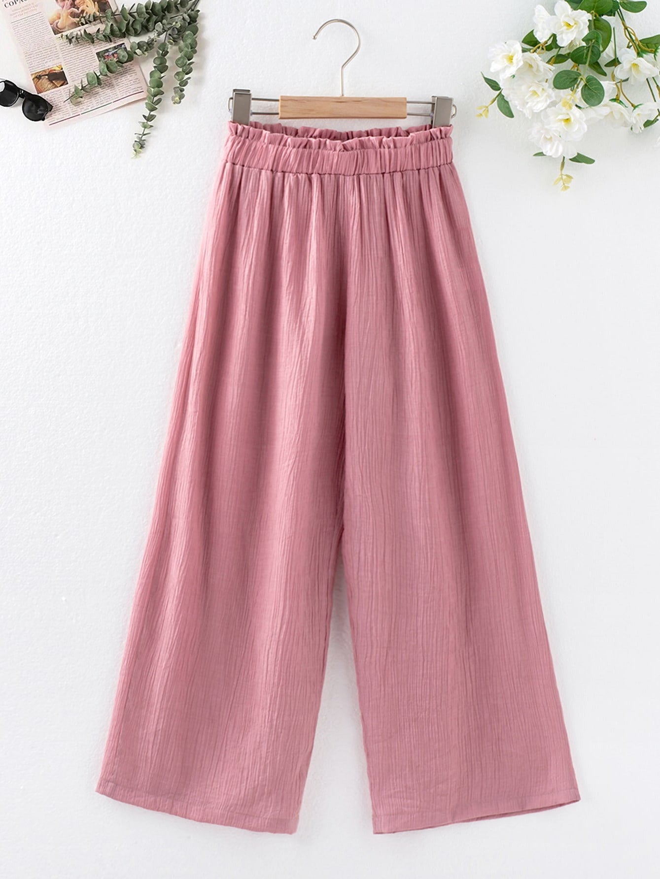 Girls' Loose Pants Straight Leg Wide Leg Pants