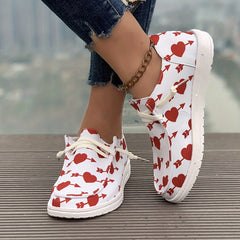 Women's Heart Pattern Skate Shoes