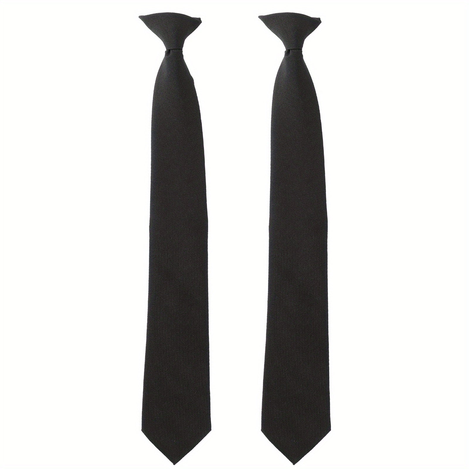2pcs Men's Clip On Ties Neckties Business Banquets Parties Weddings