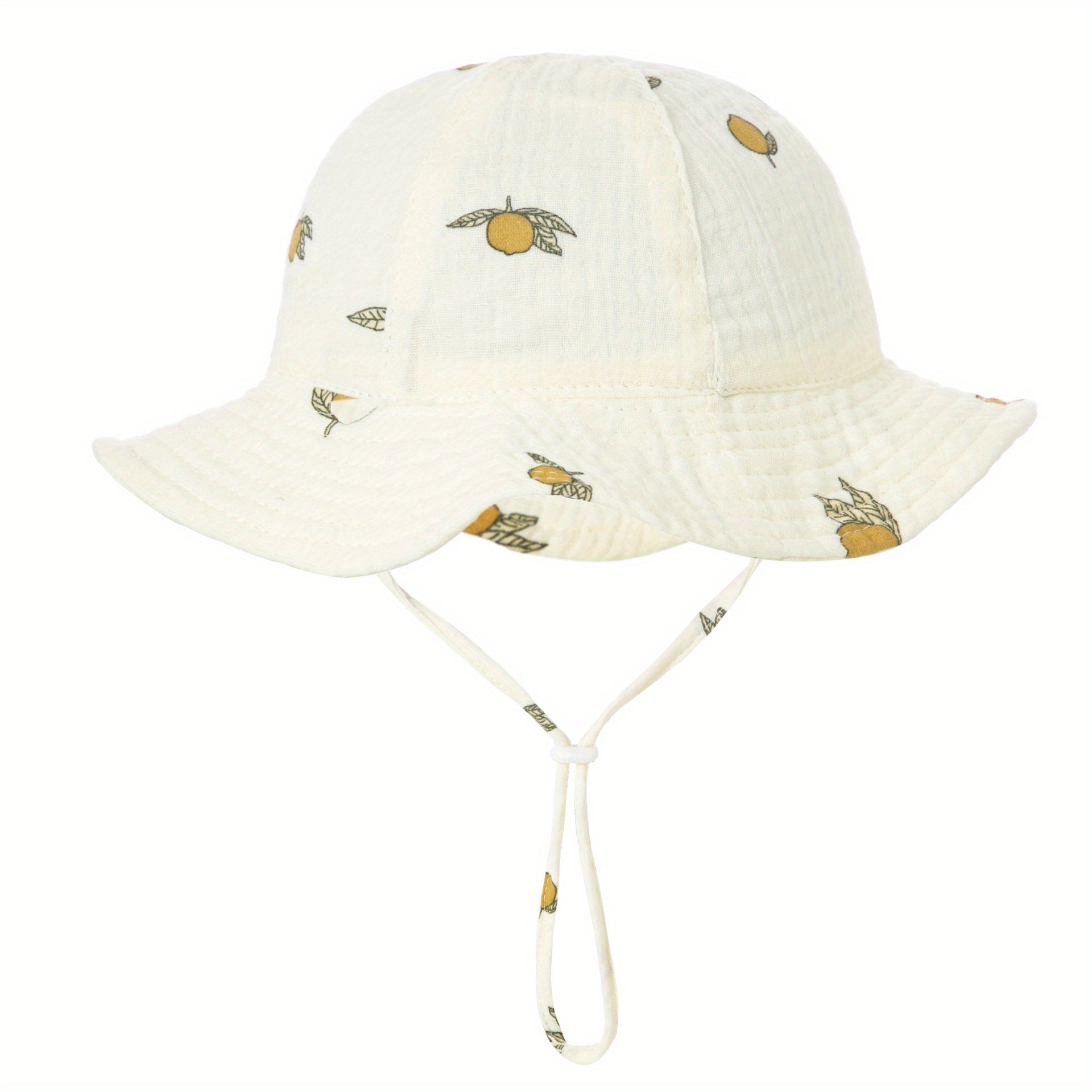 Kids Sunshade Strap Wide Brim Bucket Hat