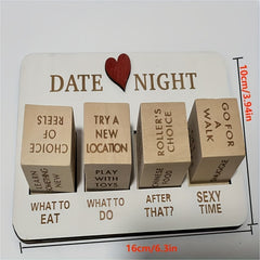 Date Night Wooden Dice Game For Couples