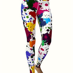 Graffiti Printed Yoga Leggings High Stretch Workout Pants