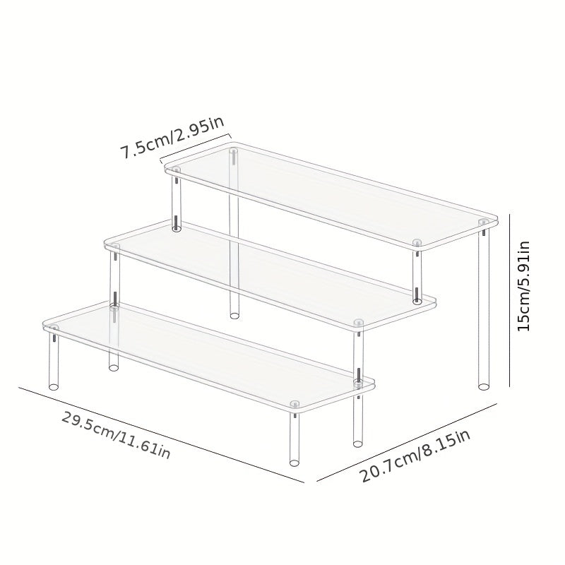 Acrylic Display Stand Perfume Organizer Transparent Mini Toy Rack
