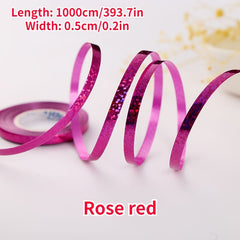 10 Rolls Balloon Ribbon Party Wedding Accessorie Balloon Chain Satin Ribbons
