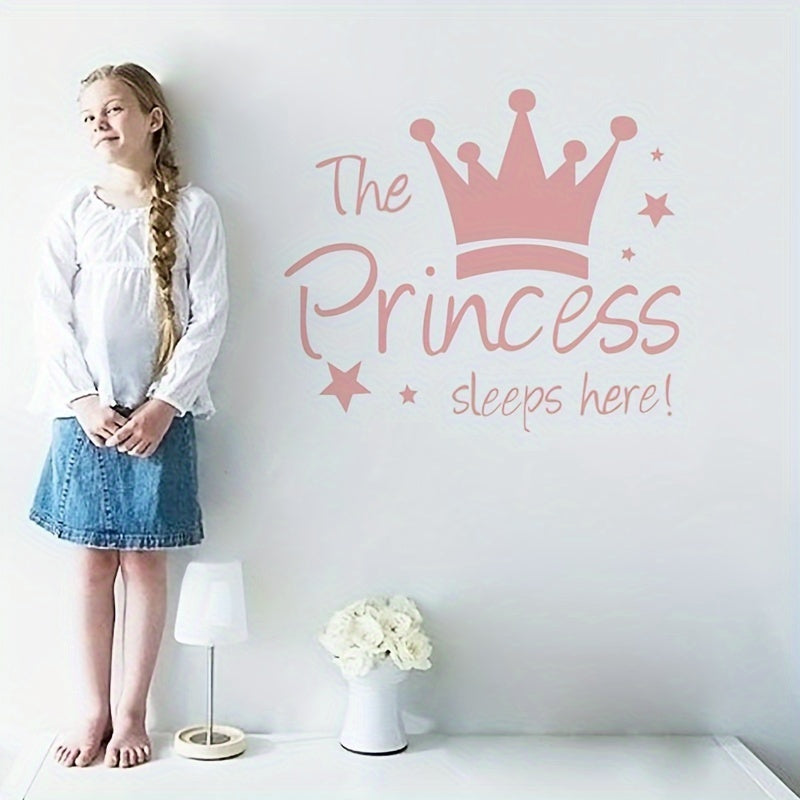 Princess Crown Wall Sticker for Bedroom Decoration