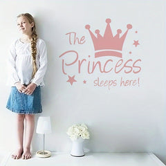 Princess Crown Wall Sticker for Bedroom Decoration
