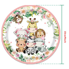 Safari Jungle Theme Plates Set For 10 Guests