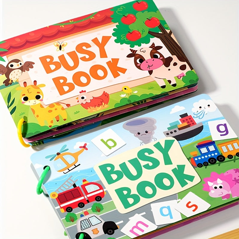 Colorful Interactive Busy Book for Kids - Educational Paperback