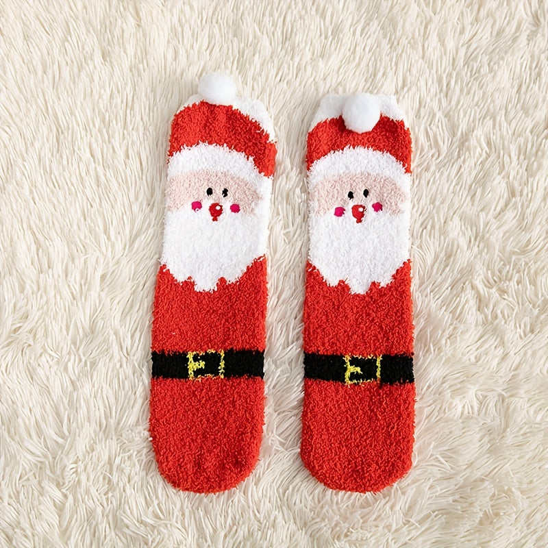 Christmas Socks Winter Sleep Warm Floor Socks - 3 Pairs