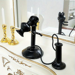 Vintage Wrought Iron Telephone for Dollhouse Props