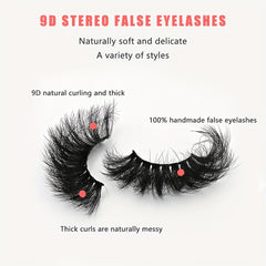 7 Pairs Fluffy 9D Faux Mink Eyelashes Soft & Thick