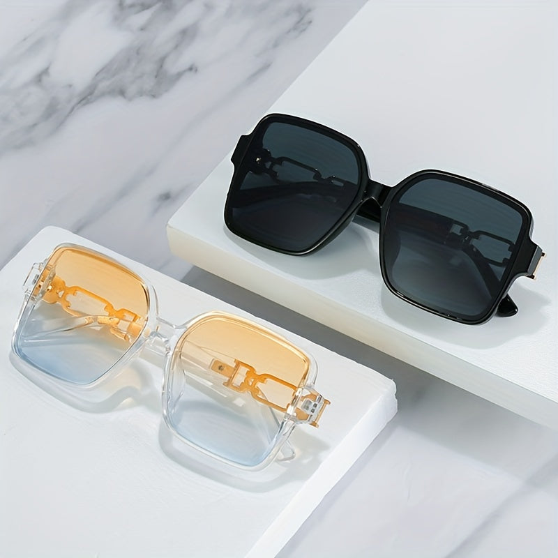 Square Sunglasses For Women Men Hollow Anti Glare Glasses
