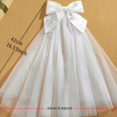 Custom Wedding Veil with Personalized Phrases Embroidered Bridal Veil