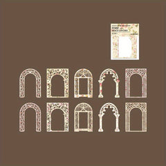 10pcs Pack Paper Space Time Series Lace Border Decoration Base Paper