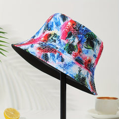 Tie Dye Print Bucket Hat Foldable Fisherman Cap