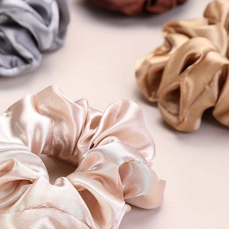12pcs Mixed Satin Hair Tie Elastic Scrunchie Hair Rope Accessory