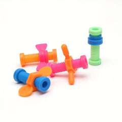 Colorful Screwing Toy Rotating Screw Pencil Cases Fidget Toy For Kids