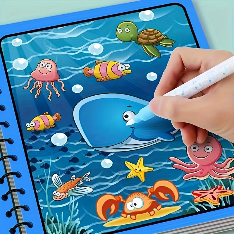 Reusable Underwater World Magic Water Book with Magic Pen