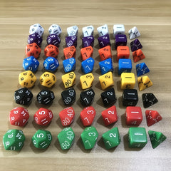7 Pack Double Sided Dice Set for RPG & Entertainment Games