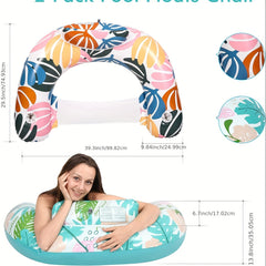 Inflatable Pool Float Chair - Floating Lounge Float for Swimming
