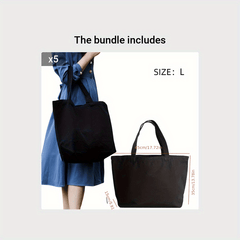 Canvas Shoulder Bag Unisex Tote Reusable Grocery Large Capacity Shopping