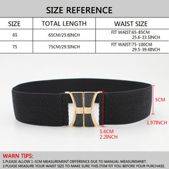 Women's Wide Elastic Decorative Belt for Dress Skirt Coat