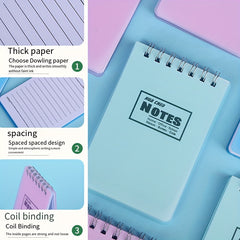 Mini Coil 42 Sheets 84 Pages Notebook Notepad Student Portable Spiral A7