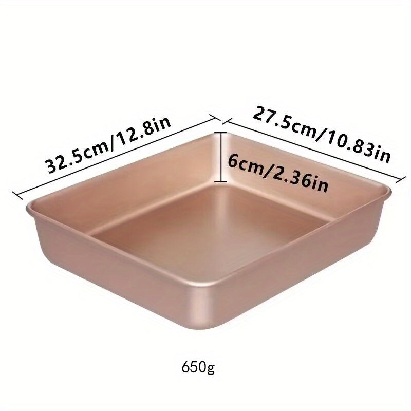 Rectangular Baking Pan Carbon Steel Cake Pizza Pan Golden Baking Pan