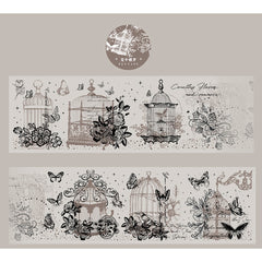 1pc PET Tape Ghost Lace Dream Series Retro Lace Heart Diary Decorative
