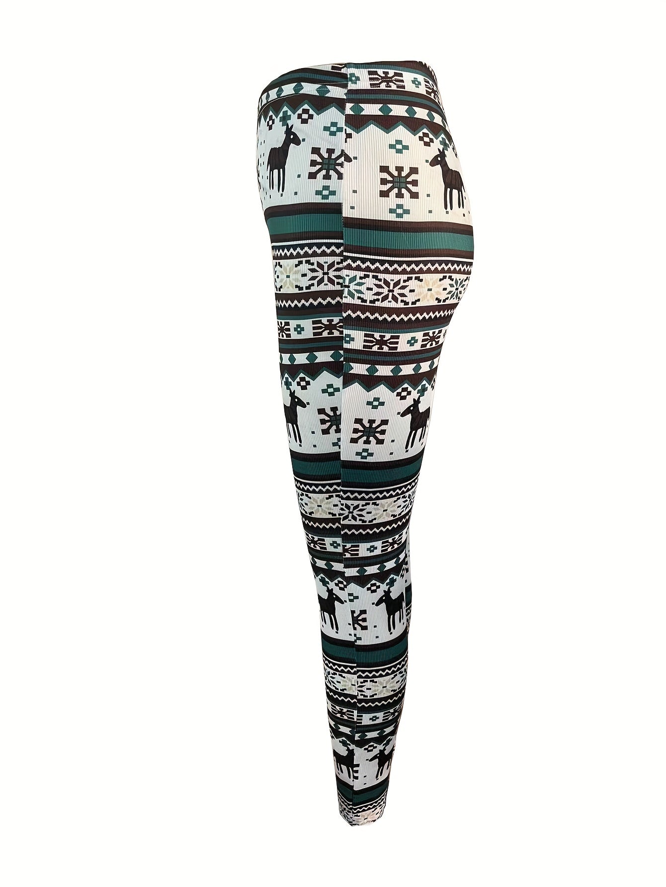 Western Ethnic Print Skinny Leggings High Waist Leggings