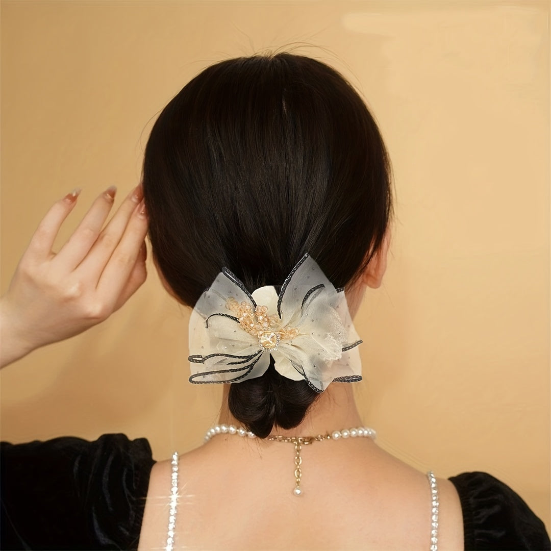 Mesh Hair Tie Back Head Elastic Scrunchie Head Jewelry Hair Accessories