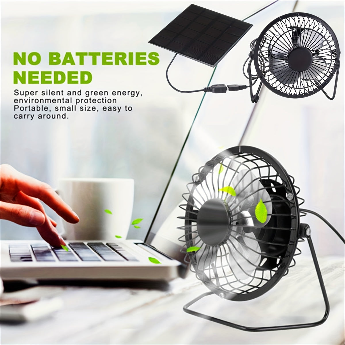 5W USB Solar Exhaust Fan Air Extractor Mini Ventilator