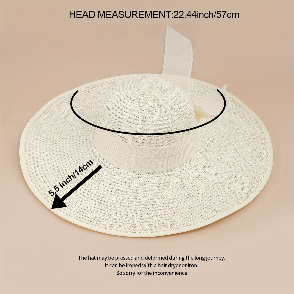 Straw Beach Sun Hats Big Brim Sunshade Holiday All-match Sun Hat