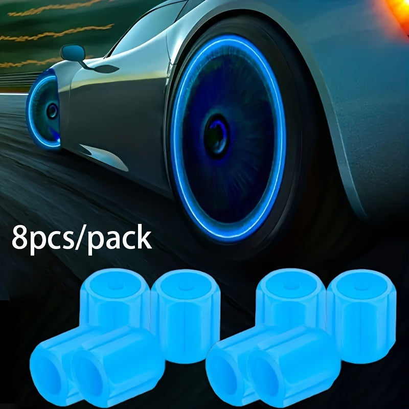 4pcs Luminous Valve Caps for a Shiny Vehicle
