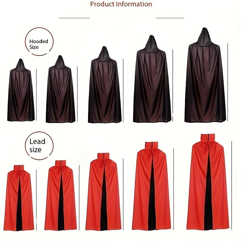 Halloween Cloak Adult Makeup Costume Props Red Standing Collar Death Cloak